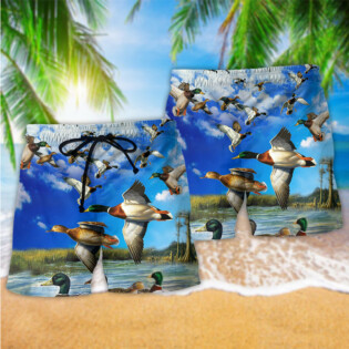 Duck Keep Your Freedom Wild Blue Sky - Beach Short - Owl Ohh - Owl Ohh