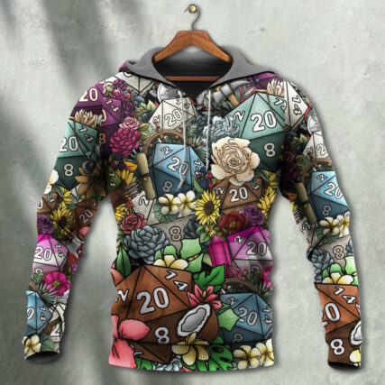 D20 Loves Flowers Hippie Beautiful - Hoodie - Owl Ohh - Owl Ohh