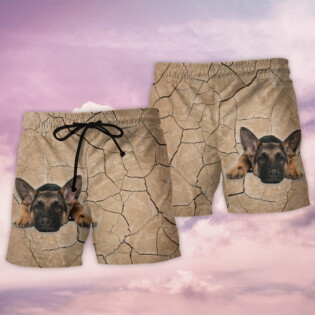 German Shepherd On The Ground - Beach Short - Owl Ohh - Owl Ohh