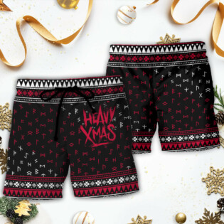 Christmas Tattoo Santa Funny Merry Xmas - Beach Short - Owl Ohh - Owl Ohh