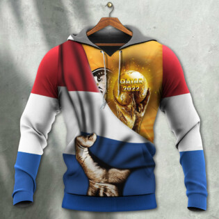 World Cup Qatar 2022 Netherlands Will Be The Champion Flag Vintage - Hoodie - Owl Ohh - Owl Ohh