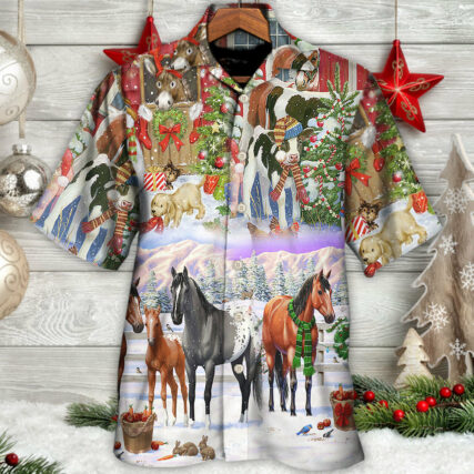 Christmas Farm Merry Xmas To Everyone - Hawaiian Shirt - Owl Ohh - Owl Ohh