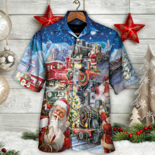 Christmas Santa's Express Train - Hawaiian Shirt - Owl Ohh - Owl Ohh