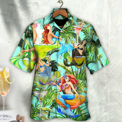 Cocktail And Mermaid Fantasy Beautiful Tropical - Hawaiian Shirt - Owl Ohh for men and women, kids - Owl Ohh