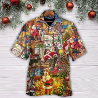 Christmas Santa Happy Holiday Season Of Joy - Hawaiian Shirt - Owl Ohh - Owl Ohh