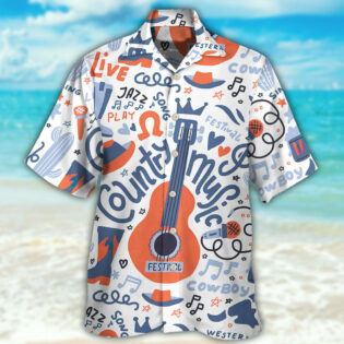 Guitar Country Music Festival Elements - Hawaiian Shirt - Owl Ohh - Owl Ohh