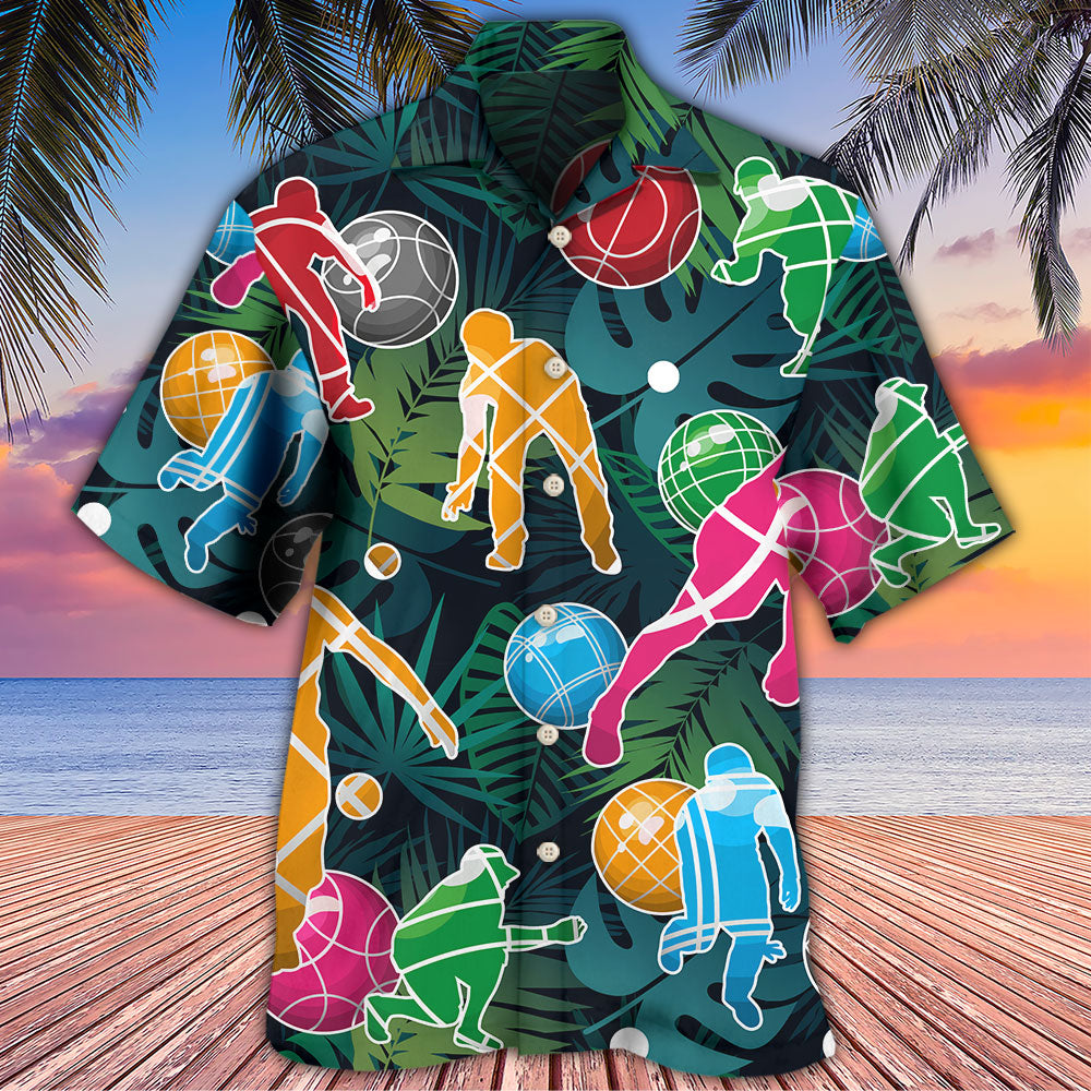 Bocce Ball Tropical Colorful Ball Games - Hawaiian Shirt - Owl Ohh - Owl Ohh