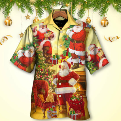 Christmas Santa Claus Story Happy Xmas Art Style - Hawaiian Shirt - Owl Ohh - Owl Ohh