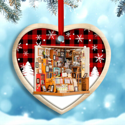 Bookstore Christmas A Book Is A Dream That You Hold In Your Hands - Heart Ornament - Owl Ohh - Owl Ohh