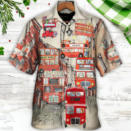 Bus Driver Big Red Party Bus - Hawaiian Shirt - Owl Ohh - Owl Ohh