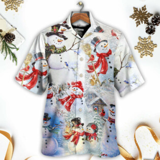 Snowman Christmas Merry Xmas - Hawaiian Shirt - Owl Ohh - Owl Ohh