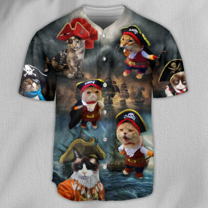 Pirate Cat Cute Style - Baseball Jersey - Owl Ohh