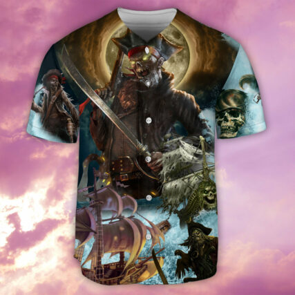 Skull Pirates Love Ocean - Baseball Jersey - Owl Ohh - Owl Ohh