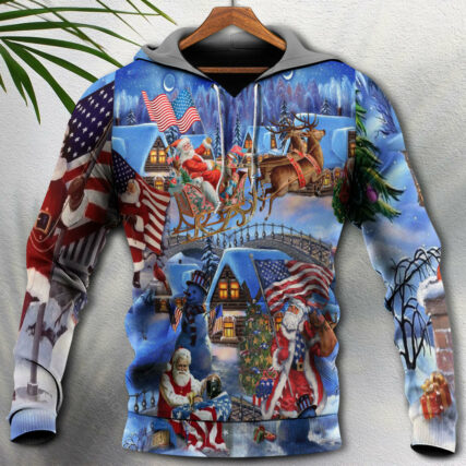 Christmas America Patriotic - Hoodie - Owl Ohh - Owl Ohh