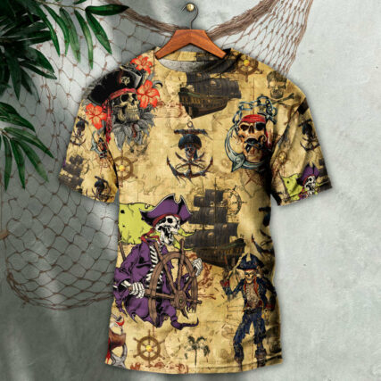 Skull Pirate So Scary - Round Neck T-shirt - Owl Ohh - Owl Ohh