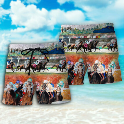 Horse Racing Wild Power - Beach Short - Owl Ohh - Owl Ohh