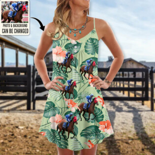 Horse Just For You So Nice - V-neck Sleeveless Cami Dress-Owl Ohh
