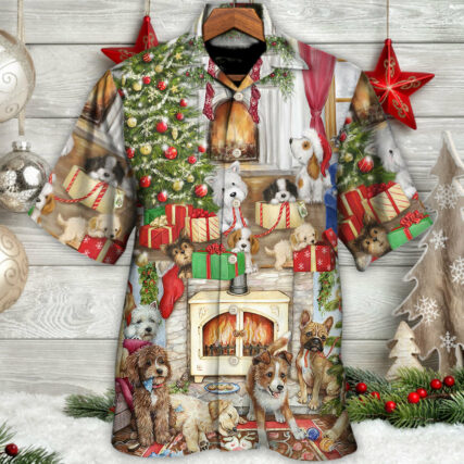 Christmas Dog Lover Merry Lovely Xmas - Hawaiian Shirt - Owl Ohh for men and women, kids - Owl Ohh
