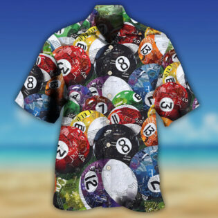 Billiard Balls Playing Pool - Hawaiian Shirt - Owl Ohh - Owl Ohh
