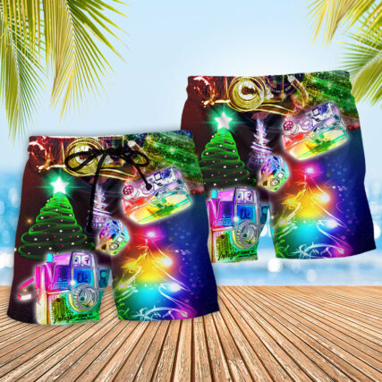Camera Christmas Merry Everything Happy Always - Beach Short - Owl Ohh - Owl Ohh