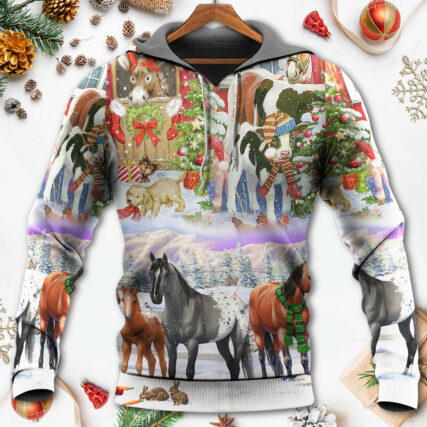 Christmas Farm Merry Xmas To Everyone - Hoodie - Owl Ohh - Owl Ohh