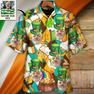 St Patrick's Day This Is My St Patrick's Day Shirt Funny Custom Photo - Hawaiian Shirt - Personalized Photo Gifts for men and women, kids - Owl Ohh