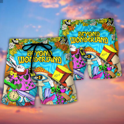 Music Event Beyond Wonderland Amazing Festival Colorful Style - Beach Short - Owl Ohh - Owl Ohh