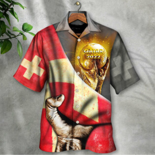 World Cup Qatar 2022 Switzerland Will Be The Champion - Hawaiian Shirt - Owl Ohh - Owl Ohh