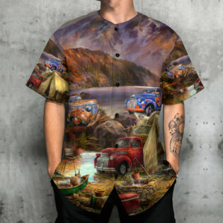 Camping Car Mountain Style Beautiful - Baseball Jersey - Owl Ohh - Owl Ohh