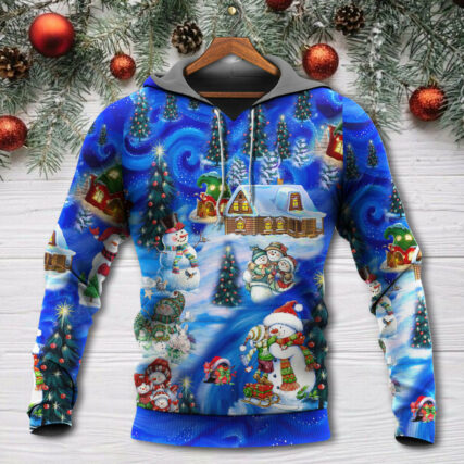 Christmas Snowman Chilling With My Snowmies - Hoodie - Owl Ohh - Owl Ohh