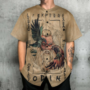 Viking Odin Sign Old Man Viking - Baseball Jersey - Owl Ohh - Owl Ohh