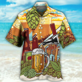 Beer Drinking It's Beer Time - Hawaiian Shirt - Owl Ohh - Owl Ohh
