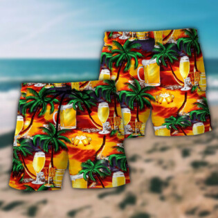 Beer in Paradise Tropical - Beach Short - Owl Ohh - Owl Ohh