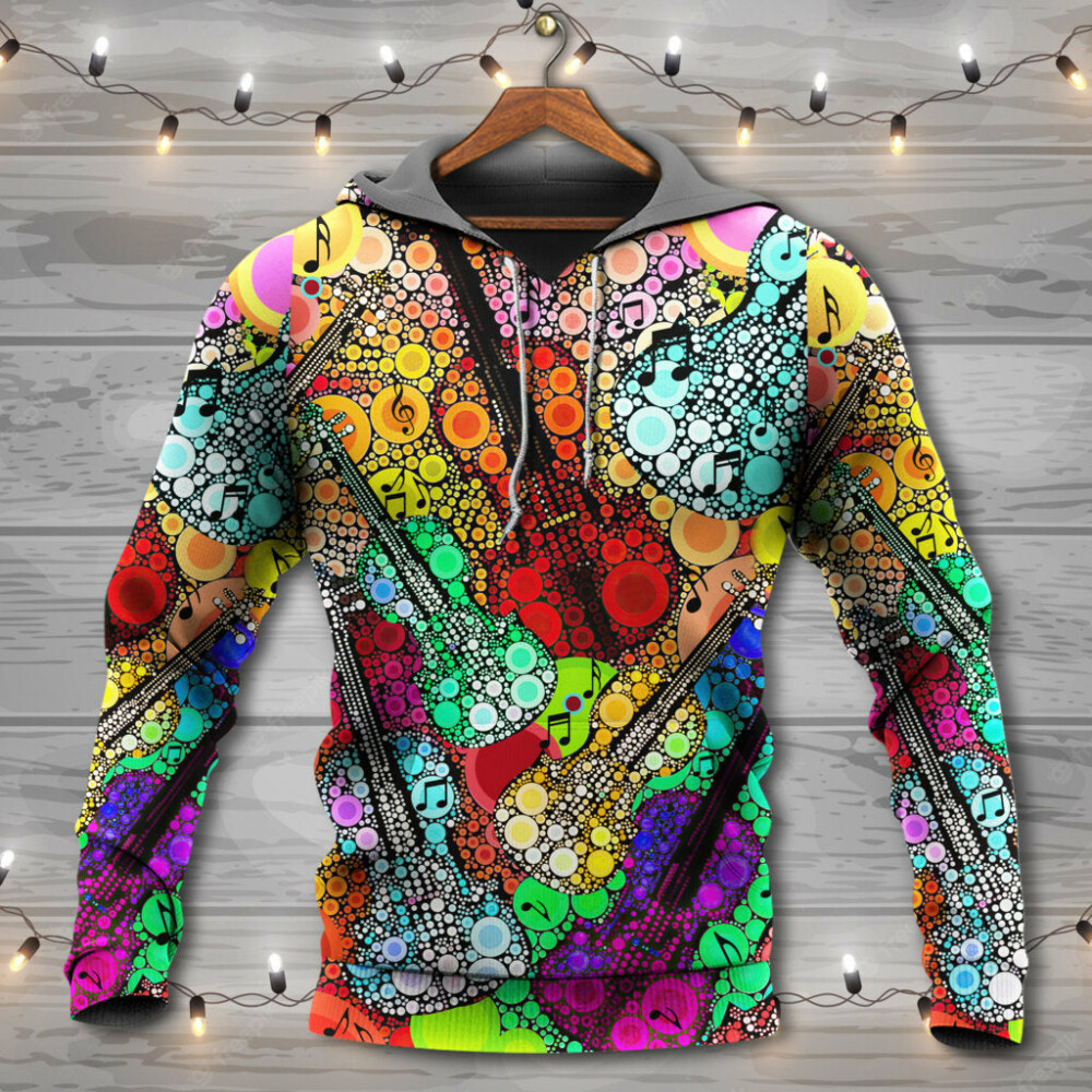 Guitar Scroll Bubble Colorful - Hoodie - Owl Ohh - Owl Ohh