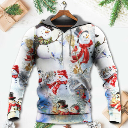 Snowman Christmas Merry Xmas - Hoodie - Owl Ohh - Owl Ohh