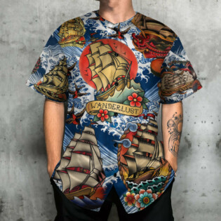 Sailing Lets Go Somewhere Stars Kiss The Ocean - Baseball Jersey - Owl Ohh - Owl Ohh