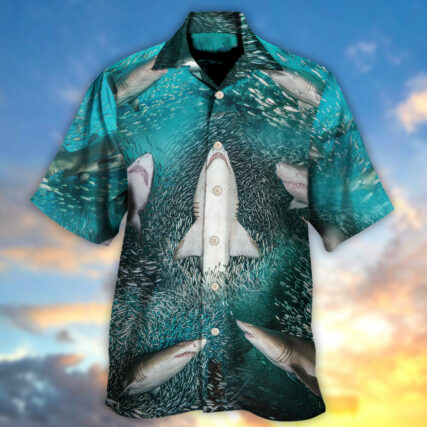 Shark's Buffet -Thousands Of Sardines - Hawaiian Shirt - Owl Ohh for men and women, kids - Owl Ohh
