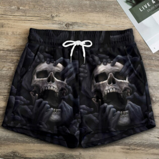 Skull Love Darkness Screaming - Women's Casual Shorts - Owl Ohh - Owl Ohh