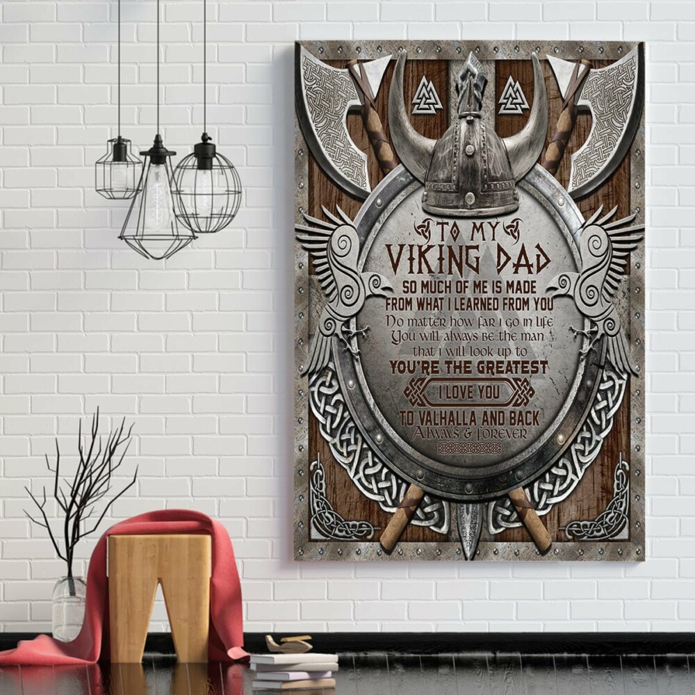Viking To My Dad I Love You - Vertical Poster - Owl Ohh - Owl Ohh