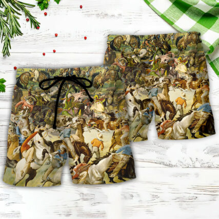 Cattle Show Buffalo Bill's Wild West Rough Riders Cossacks - Beach Short - Owl Ohh - Owl Ohh