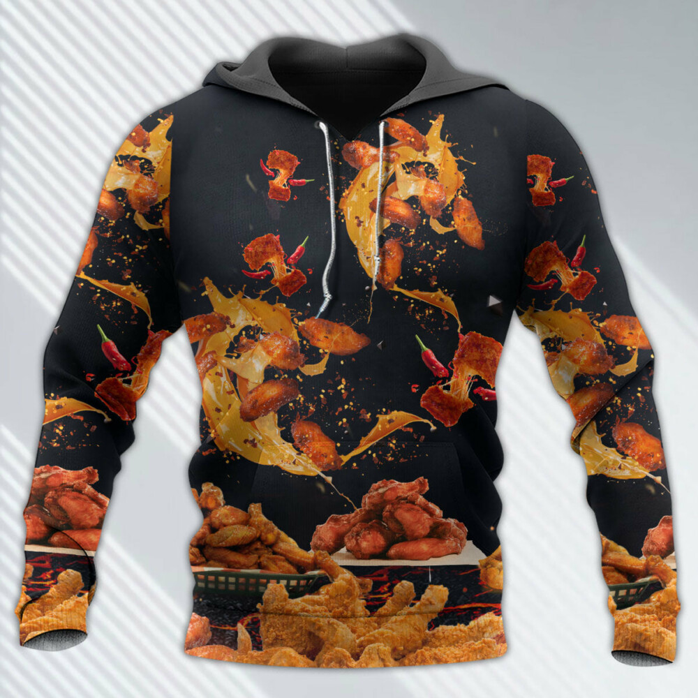 Food Chicken Wing Fast Food Delicious - Hoodie - Owl Ohh - Owl Ohh