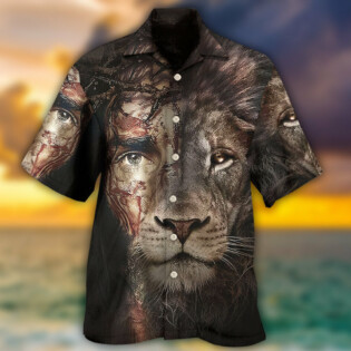 Jesus And Lion - Hawaiian Shirt - Owl Ohh for men and women, kids - Owl Ohh