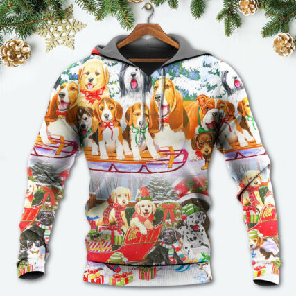 Dog Snowman Christmas Tree Merry Xmas - Hoodie - Owl Ohh - Owl Ohh