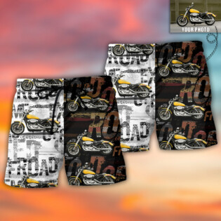 Motorcycle My Sweet Lover Custom Photo - Beach Short - Owl Ohh - Owl Ohh