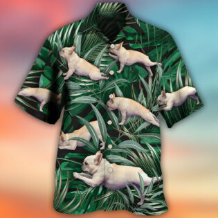 Bulldog Yoga Pose Tropical - Hawaiian Shirt - Owl Ohh - Owl Ohh