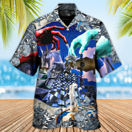 Chess God Playing Chess With The Devil - Hawaiian Shirt - Owl Ohh - Owl Ohh