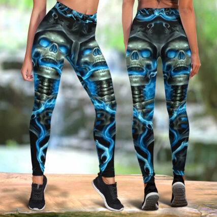 Skull Black Ground Thunder - Legging - Owl Ohh - Owl Ohh