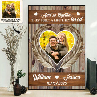 Couple And So Together They Loved Custom Photo Personalized - Vertical Poster - Personalized Photo Gifts - Owl Ohh