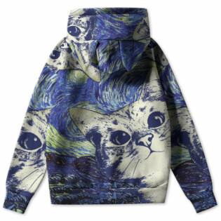 Cat Love Life Starry Night - Ears Hoodie - Owl Ohh - Owl Ohh