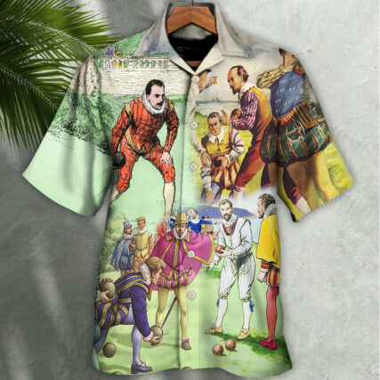 Lawn Bowling History Of Lawn Bowling Amazing - Hawaiian Shirt - Owl Ohh for men and women, kids - Owl Ohh